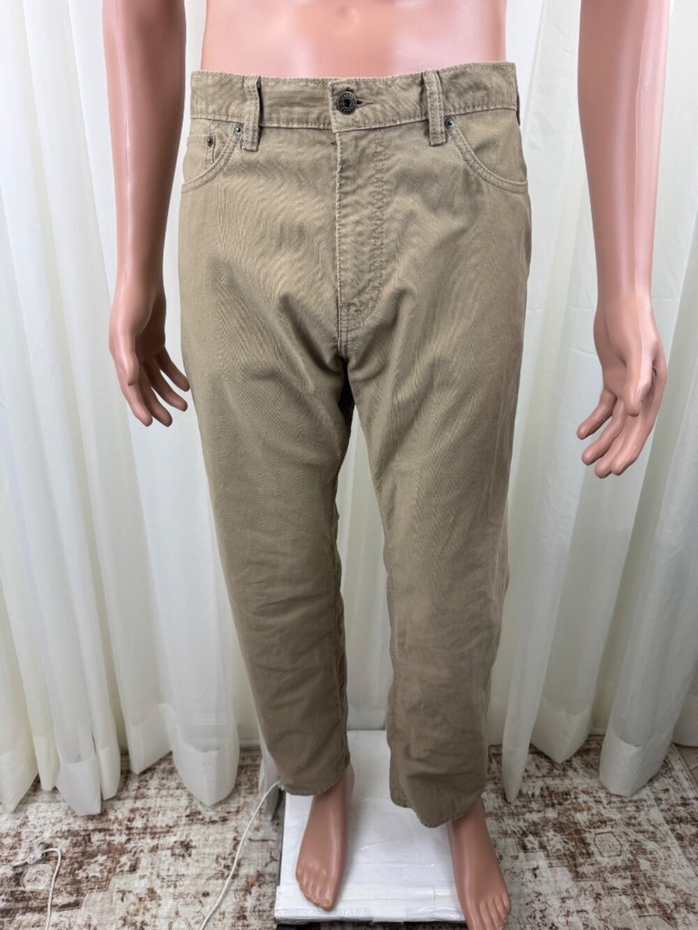 Men’s Dockers Straight Fit Flat Front Khaki Chino Pants Uniform Size 36x29